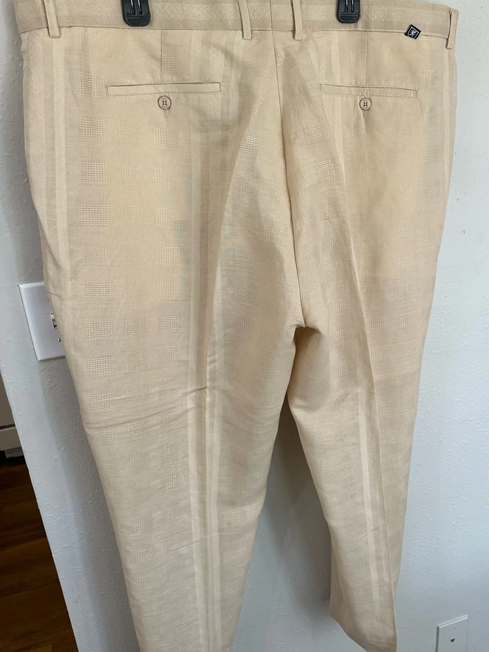 Stacy Adams Men’s Chinos — 2 pairs, white and tan